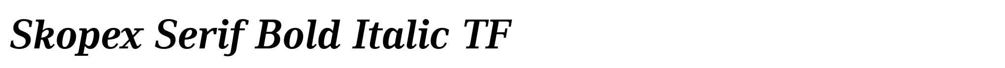 Skopex Serif Bold Italic TF image